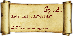 Szücsi László névjegykártya