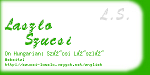 laszlo szucsi business card